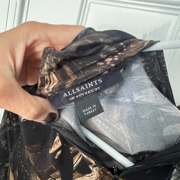 AllSaints Mina Printed Long Sleeve Slim
Fit Maxi Dress - Size 0 - Picture 10 of 10